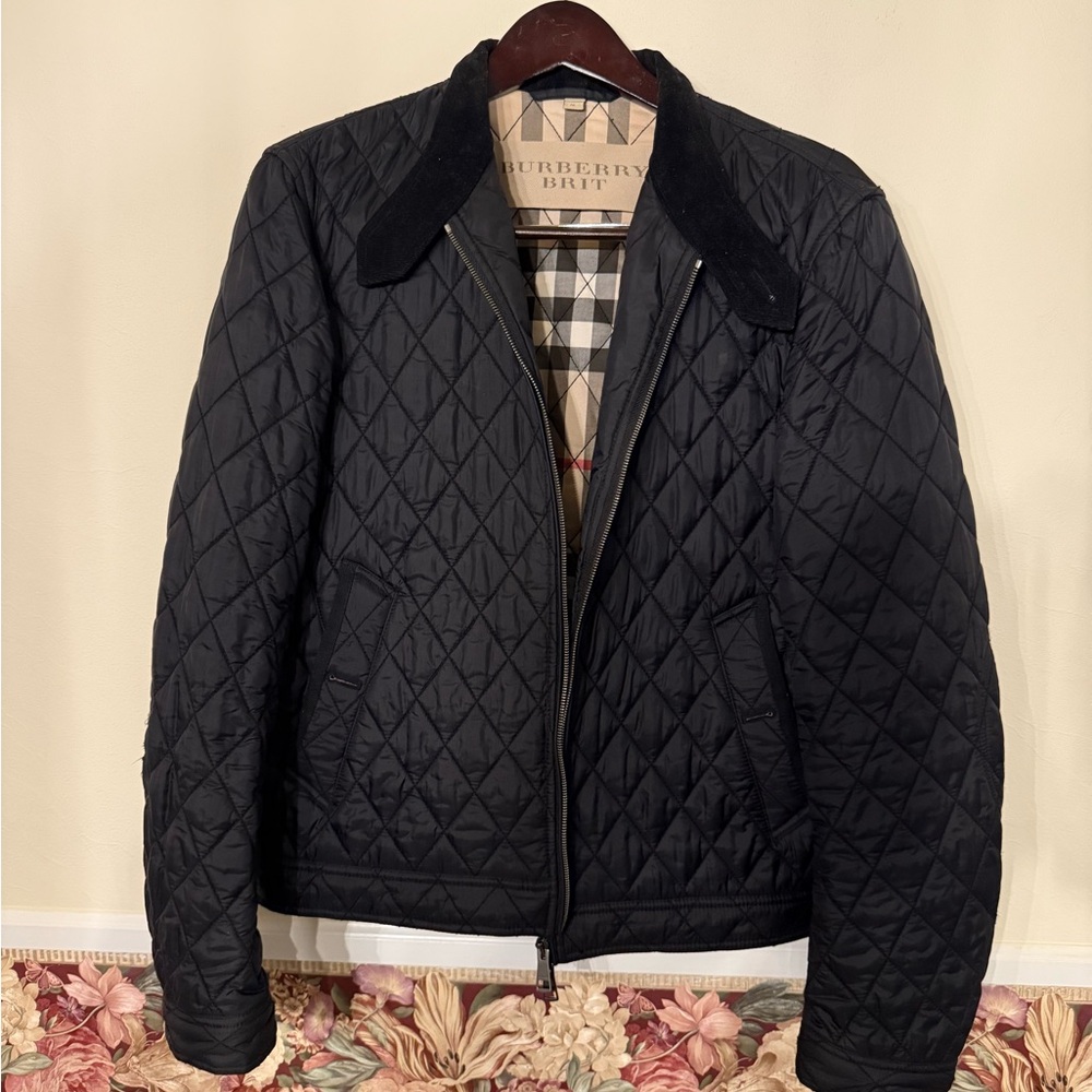Vintage Burberry Black Lightweight Quilted Jacket